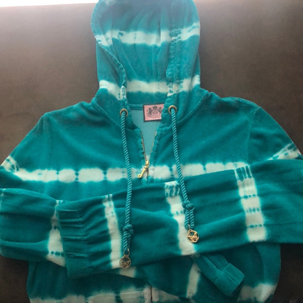 Juicy Couture size L tie dye zip up hoodie